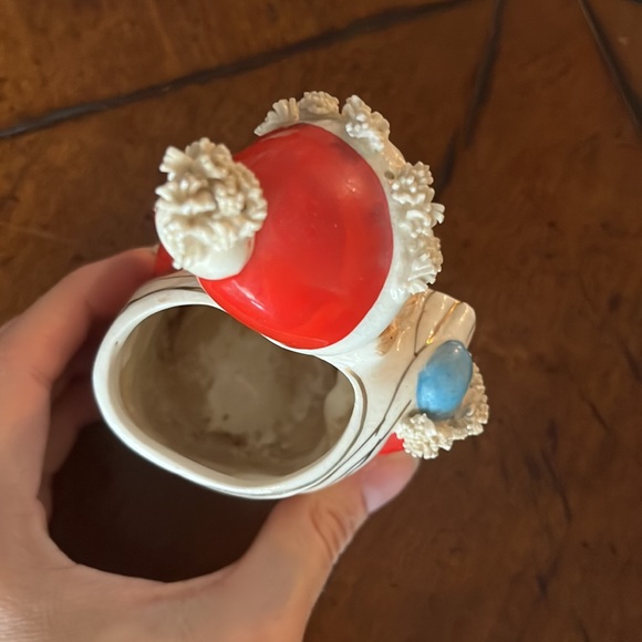 Vintage Irving W Rice spaghetti Santa planter as is 1950s Christmas I rice - Picture 6 of 6